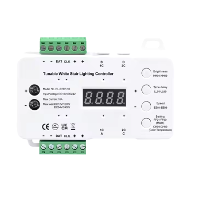 Bộ điều khiển đèn cầu thang LED Control STEP-10 DC12V DC24V